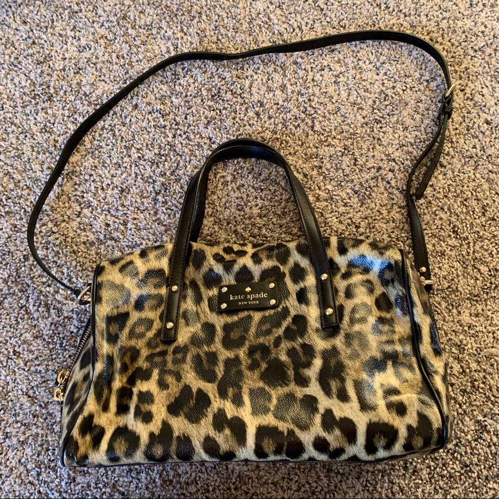 Kate Spade leopard print satchel